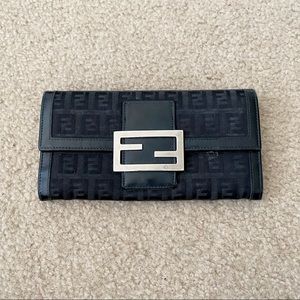 Fendi Canvas Monogram Long Wallet